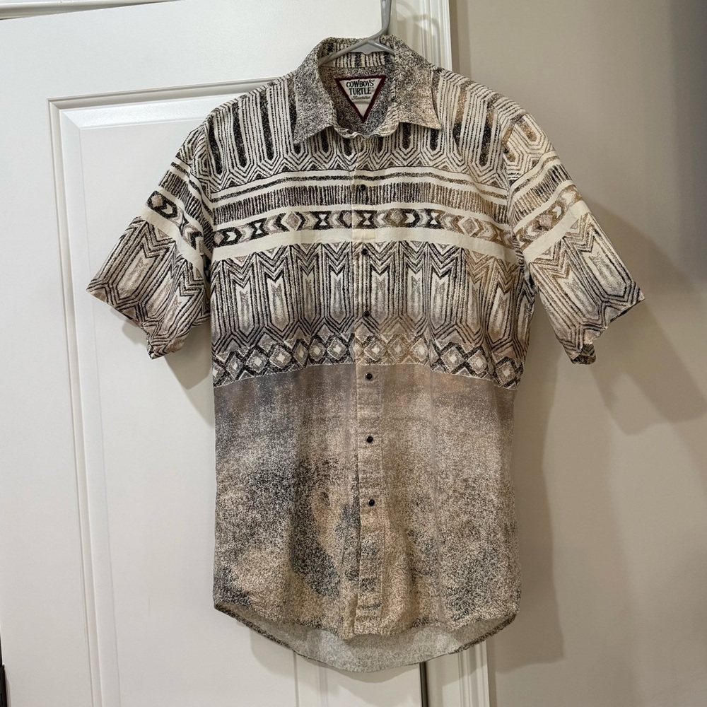 Vintage Western Shirt Cowboys’ Turtle Association